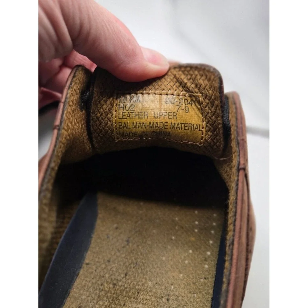 Dockers Oxford Shoes Mens 10 Brown Good Suede Brogue Lace Up Dress Casual (S6)